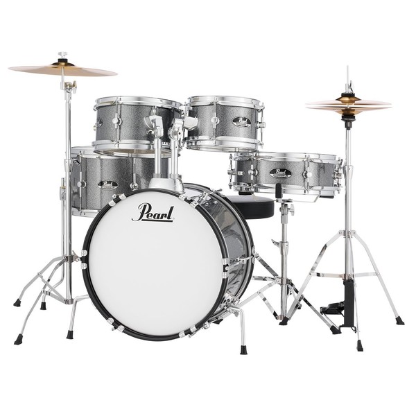 Pearl Roadshow Junior 5pc Complete Drum Kit, Grindstone Sparkle - side view