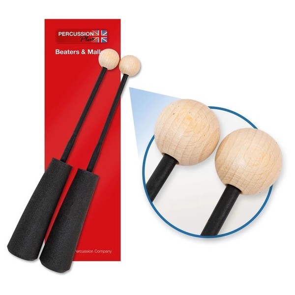 Percussion Plus Easy Grip Hard Wooden Beaters