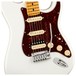 Fender American Ultra Stratocaster HSS MN, Arctic Pearl - close