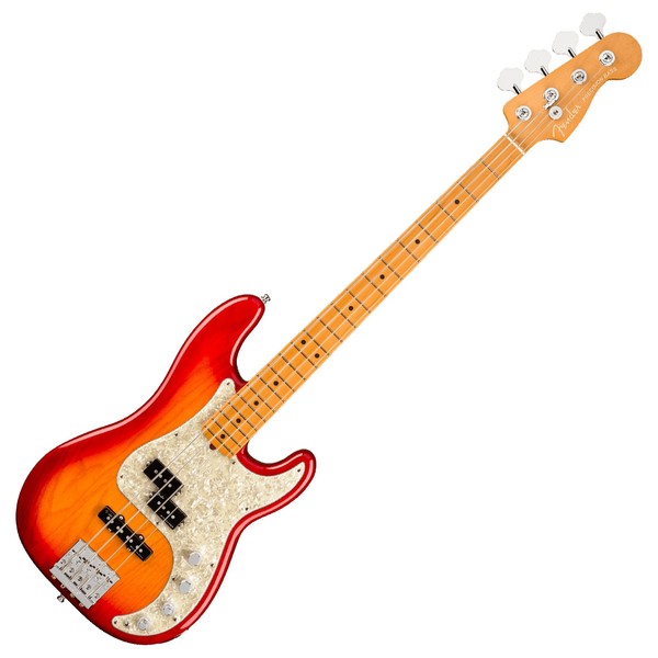 Fender American Ultra Precision Bass MN, Plasma Red Burst