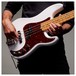 Fender American Ultra Precision Bass MN, Arctic Pearl - close up
