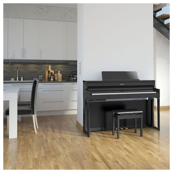 Roland HP704 Polished Ebony Lifestyle