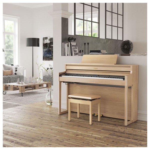 Roland HP704 Light Oak Lifestyle