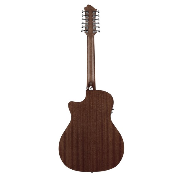 Hagstrom Siljan Grand Auditorium 12-String Electro Acoustic, Natural - Rear View