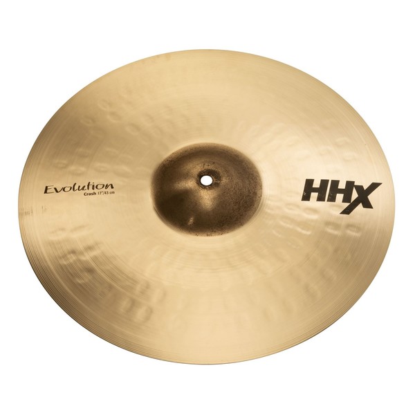Sabian HHX 17'' Evolution Crash Cymbal, Brilliant Finish - angle