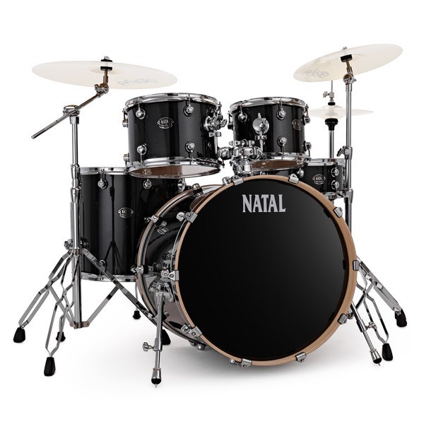 Natal Arcadia Poplar 5pc 22" Drum Kit w/Hardware, Black Sparkle