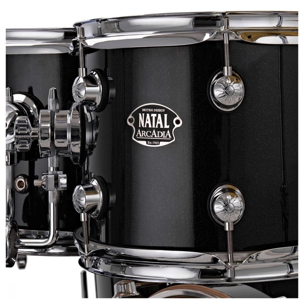 Natal Arcadia Poplar 5pc 22" Drum Kit w/Hardware, Black Sparkle
