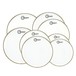 Tama Rhythm Mate Kit Bundle With Drum Head Upgrade, White - drumheads