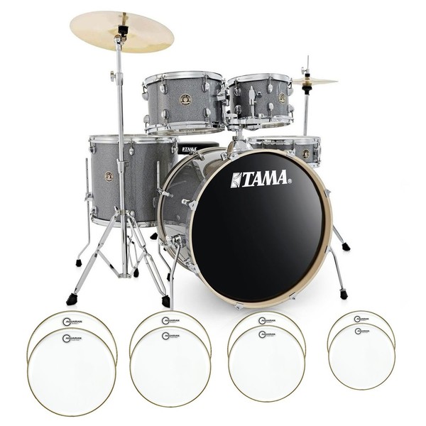 Tama Rhythm Mate Bundle With Drum Head Upgrade, Galaxy Silver - main image