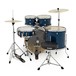 Tama Rhythm Mate Complete Bundle w/ Drum Head Upgrade, Hairline Blue - behind