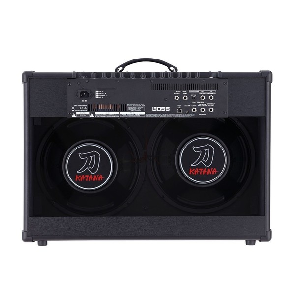 Boss Katana 100 MKII 2x12 Combo with Cover and GA-FC Foot Controller amp back