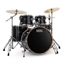 Natal Arcadia Poplar 22" Drum Kit w/ Cymbals, Black Sparkle