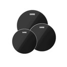 Evans Black Chrome Rock Tom Pack, 10, 12, 16'' Heads