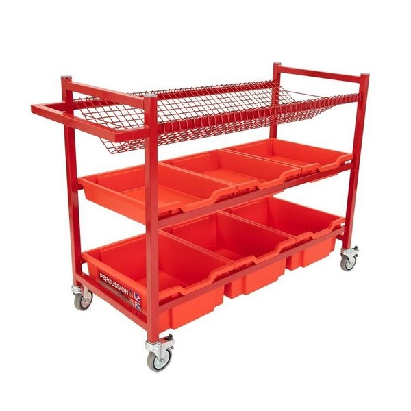Percussion Plus Music Trolley With Plastic Trays