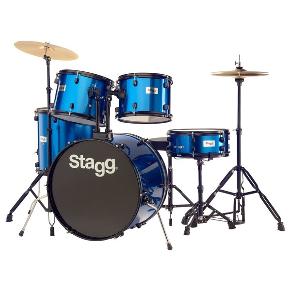 Stagg 5pc 22'' Drum Kit, Blue - main image