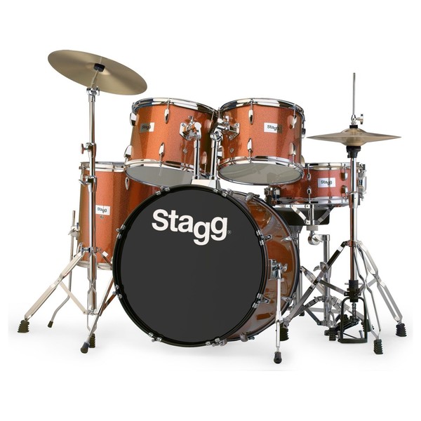 Stagg 5pc 22'' Drum Kit, Brown Sparkle - main image