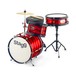 Stagg 3pc 12'' Junior Drum Kit with Hardware and Throne, Red