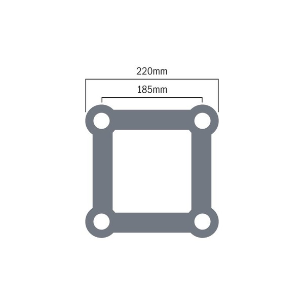 Global Truss F24 1m Truss - dimensions