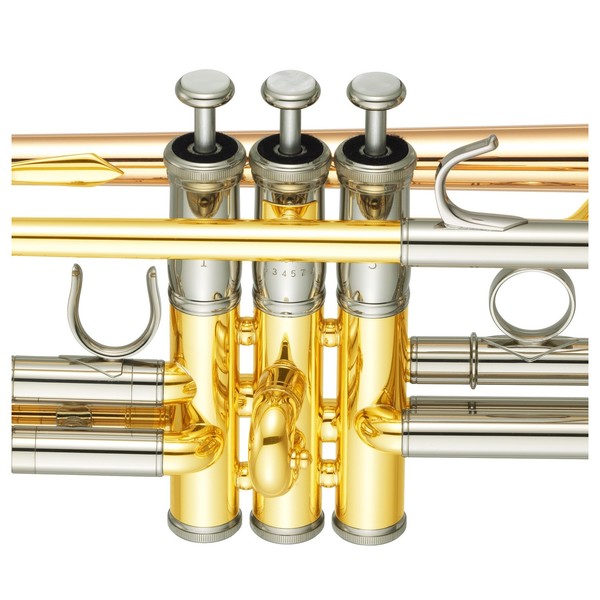Yamaha YTR8445G Xeno C Trumpet, Lacquer, Valve Block