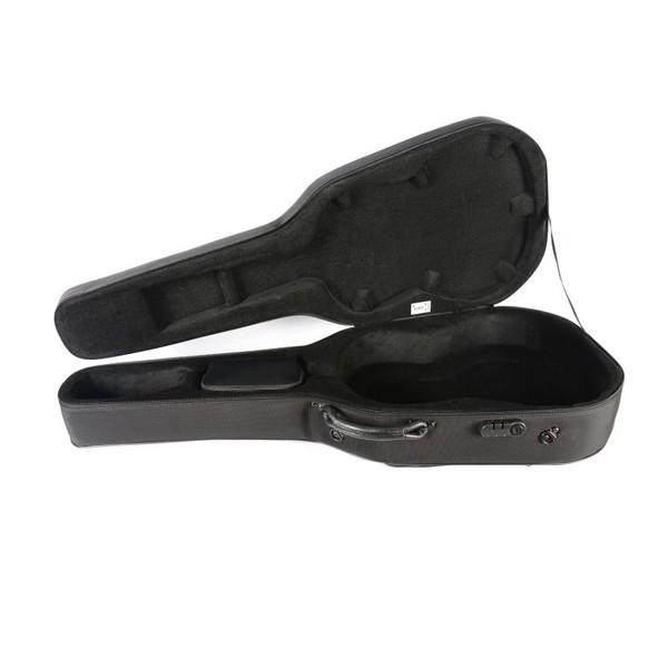 BAM 8001S Classic Guitar Case, Black - Open View