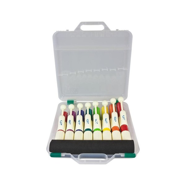 Percussion Plus Coloured Hand Chimes with Case, Set of 8