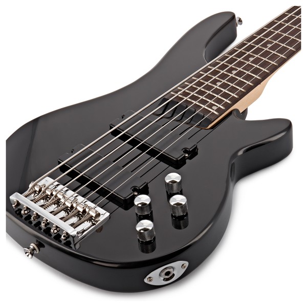 Chicago 6 String Bass Guitar + 15W Amp Pack, Black close