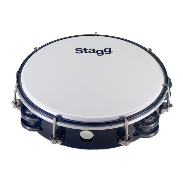 Stagg 8" Plastic Tambourine - Two Jingles, Black