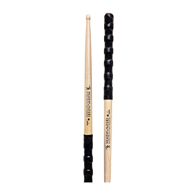 Headhunters Maple Grooves L Series Black Grip, Wood Tip