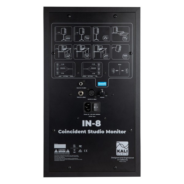 Kali IN-8, 8 inch 3-way powered studio monitor - back