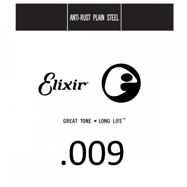 Elixir E13009 Plain Steel Single String, .009 