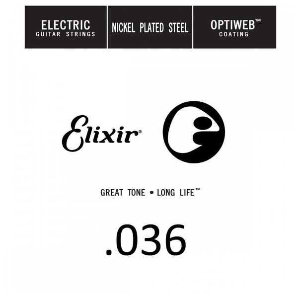 Elixir E16236 Optiweb Electric Single String, .036 - Front View