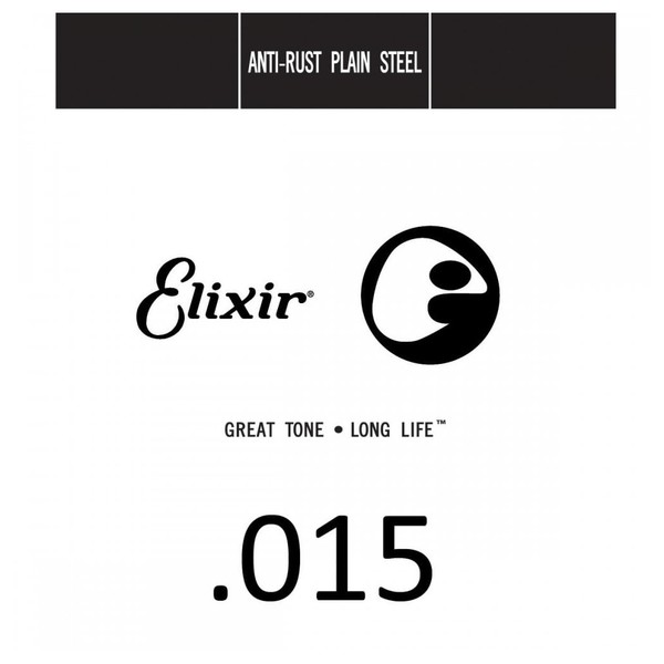 Elixir E13015 Plain Steel Single String, .015