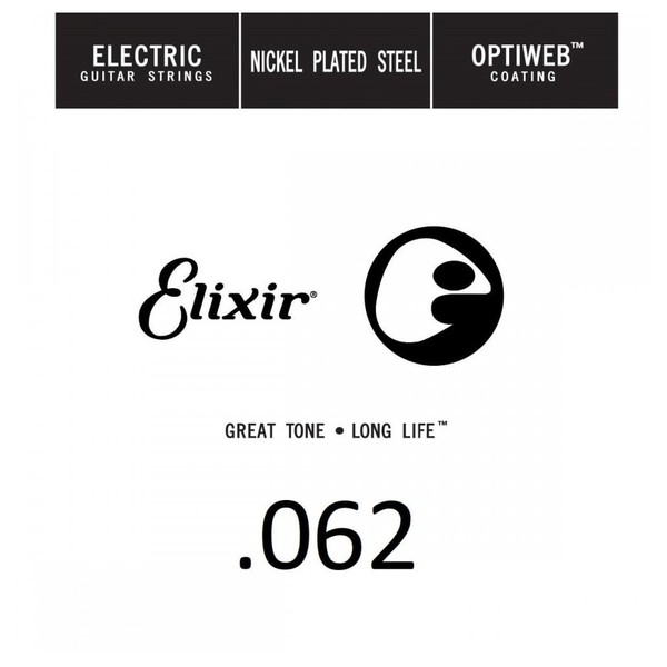 Elixir E16262 Optiweb Electric Single String, .062 - Front View