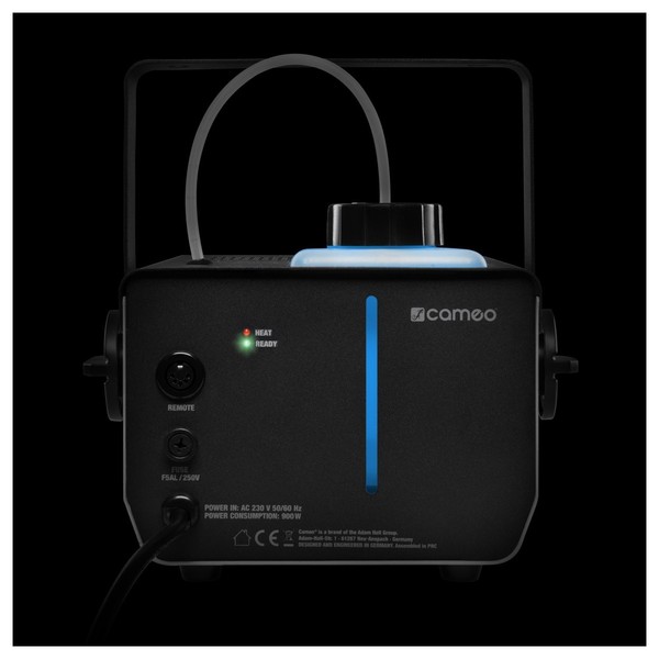 Cameo PHANTOM F3 950W Fog Machine, Rear Lit Up
