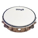 Stagg 12" Tambourine, Wood Finish