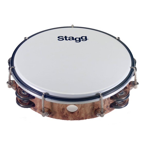 Stagg 8" Tambourine - Two Jingles, Wood