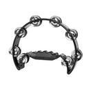 Stagg Cutaway Tambourine, 16 Jingles, Black
