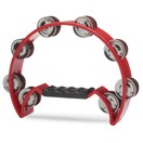 Stagg Cutaway Tambourine, 16 Jingles, Red