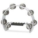 Stagg Cutaway Tambourine, 16 Jingles, White