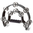 Stagg Cutaway Tambourine, 20 Jingles, Black