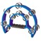 Stagg Cutaway Tambourine, 20 Jingles, Blue