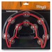 Stagg Cutaway Tambourine, 20 Jingles, Red - in box