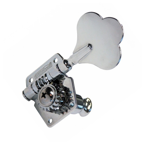 Wilkinson Bass Machine Heads 3+1 Elephant Ear, Chrome - Front View