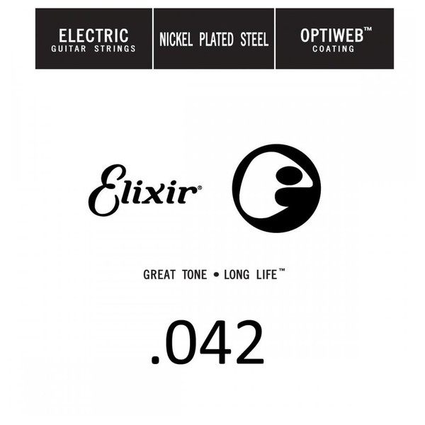 Elixir E16242 Optiweb Electric Single String, .042 - Front View