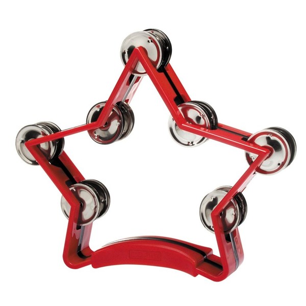 Stagg Star Tambourine, 14 Jingles, Red - main image