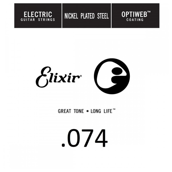 Elixir E16274 Optiweb Electric Single String, .074 - Front View