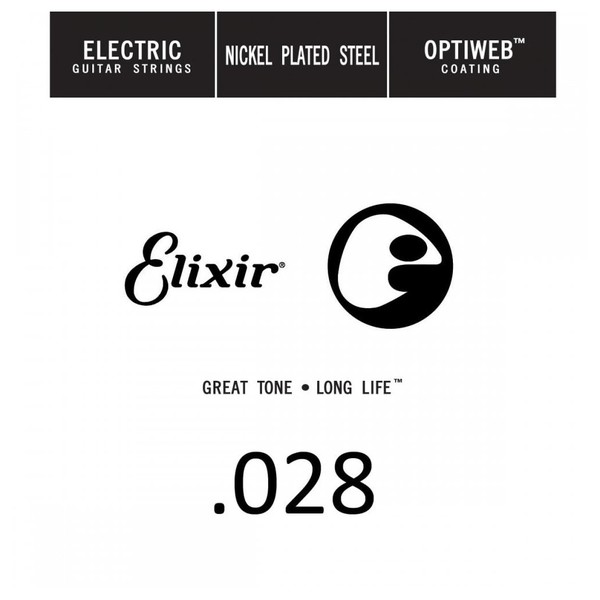 Elixir E16228 Optiweb Electric Single String, .028 - Front View