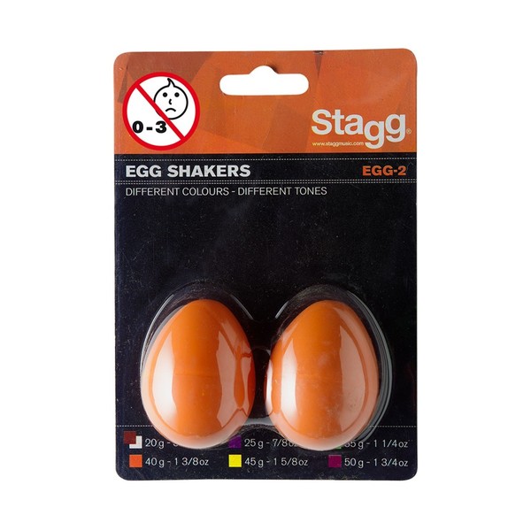 Stagg Plastic Egg Shakers, Orange
