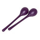 Stagg Long Handled Plastic Egg Maracas, Purple