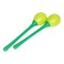 Stagg Long Handled Plastic Egg Maracas, Green